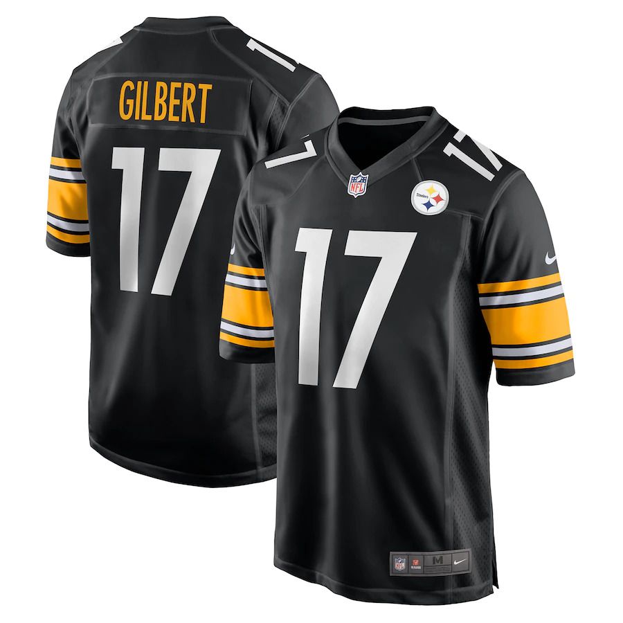 Men Pittsburgh Steelers #17 Mark Gilbert Nike Black Game NFL Jersey